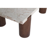 Campania Marble And Oak Wood Coffee Table in Cream