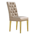 Capri Velvet Upholstered Dining Chair in Beige