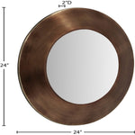 Sphere Iron Frame Mirror in Brown