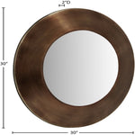 Sphere Iron Frame Mirror in Brown