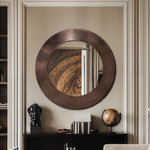 Sphere Iron Frame Mirror in Brown