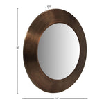 Sphere Iron Frame Mirror in Brown