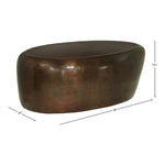 Capsule Aluminum Coffee Table in Brown