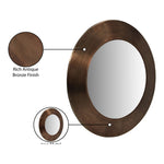 Sphere Iron Frame Mirror in Brown
