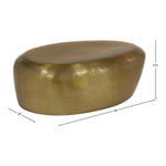 Capsule Aluminum Coffee Table in Gold