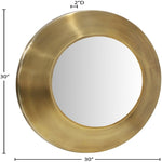 Sphere Iron Frame Mirror in Gold