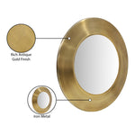 Sphere Iron Frame Mirror in Gold