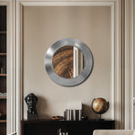 Sphere Iron Frame Mirror in Silver