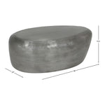 Capsule Aluminum Coffee Table in Silver