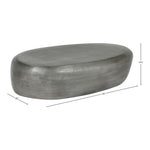 Capsule Aluminum Coffee Table in Silver