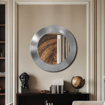 Sphere Iron Frame Mirror in Silver
