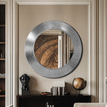Sphere Iron Frame Mirror in Silver