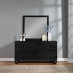 Kent Ash Wood Mirror in Black