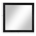 Kent Ash Wood Mirror in Black