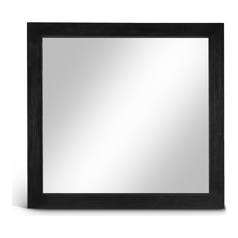 Fairfax Solid Wood And Oak Veneer Frame Mirror in Black