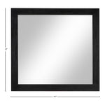 Fairfax Solid Wood And Oak Veneer Frame Mirror in Black