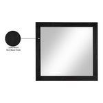 Fairfax Solid Wood And Oak Veneer Frame Mirror in Black