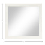 Fairfax Solid Wood And Oak Veneer Frame Mirror in Cream