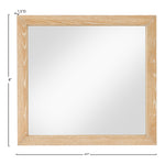 Fairfax Solid Wood And Oak Veneer Frame Mirror in Natural