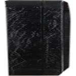Fluted Solid Wood And Oak Veneer Mirror in Black