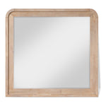 Fluted Solid Wood And Oak Veneer Mirror in Natural