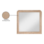 Fluted Solid Wood And Oak Veneer Mirror in Natural
