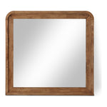 Fluted Solid Wood And Oak Veneer Mirror in Walnut