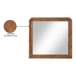 Fluted Solid Wood And Oak Veneer Mirror in Walnut
