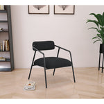 Carly Boucle Fabric Upholstered Accent Chair in Black