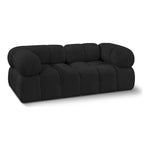 Ames 68" Boucle Fabric Upholstered 2pc. Modular Loveseat in Black