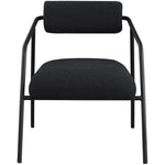 Carly Boucle Fabric Upholstered Accent Chair in Black