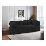 Ames 68" Boucle Fabric Upholstered 2pc. Modular Loveseat in Black