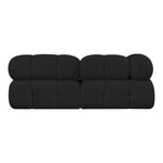 Ames 68" Boucle Fabric Upholstered 2pc. Modular Loveseat in Black