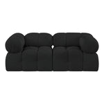 Ames 68" Boucle Fabric Upholstered 2pc. Modular Loveseat in Black