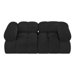 Ames 68" Boucle Fabric Upholstered 2pc. Modular Loveseat in Black