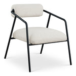 Carly Boucle Fabric Upholstered Accent Chair in Cream