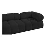Ames 68" Boucle Fabric Upholstered 2pc. Modular Loveseat in Black