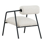Carly Boucle Fabric Upholstered Accent Chair in Cream