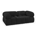 Ames 68" Boucle Fabric Upholstered 2pc. Modular Loveseat in Black