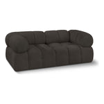 Ames 68" Boucle Fabric Upholstered 2pc. Modular Loveseat in Brown