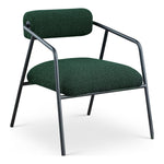 Carly Boucle Fabric Upholstered Accent Chair in Green