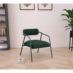Carly Boucle Fabric Upholstered Accent Chair in Green