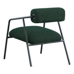 Carly Boucle Fabric Upholstered Accent Chair in Green
