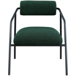 Carly Boucle Fabric Upholstered Accent Chair in Green