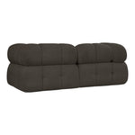 Ames 68" Boucle Fabric Upholstered 2pc. Modular Loveseat in Brown
