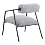 Carly Boucle Fabric Upholstered Accent Chair in Grey