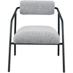 Carly Boucle Fabric Upholstered Accent Chair in Grey