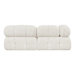 Ames 68" Boucle Fabric Upholstered 2pc. Modular Loveseat in Cream