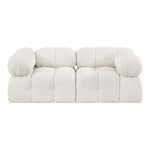 Ames 68" Boucle Fabric Upholstered 2pc. Modular Loveseat in Cream