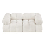Ames 68" Boucle Fabric Upholstered 2pc. Modular Loveseat in Cream